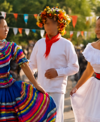 Penari rakyat Meksiko tampil di festival dengan kostum tradisional dari Jalisco, Totonak, dan Veracruz